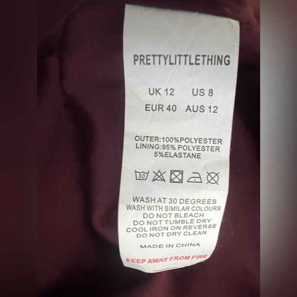 NWT PRETTYLITTLETHING PLT Plum Constructed Satin Draped Fancy Midi Skirt Size 8 - Picture 11 of 11